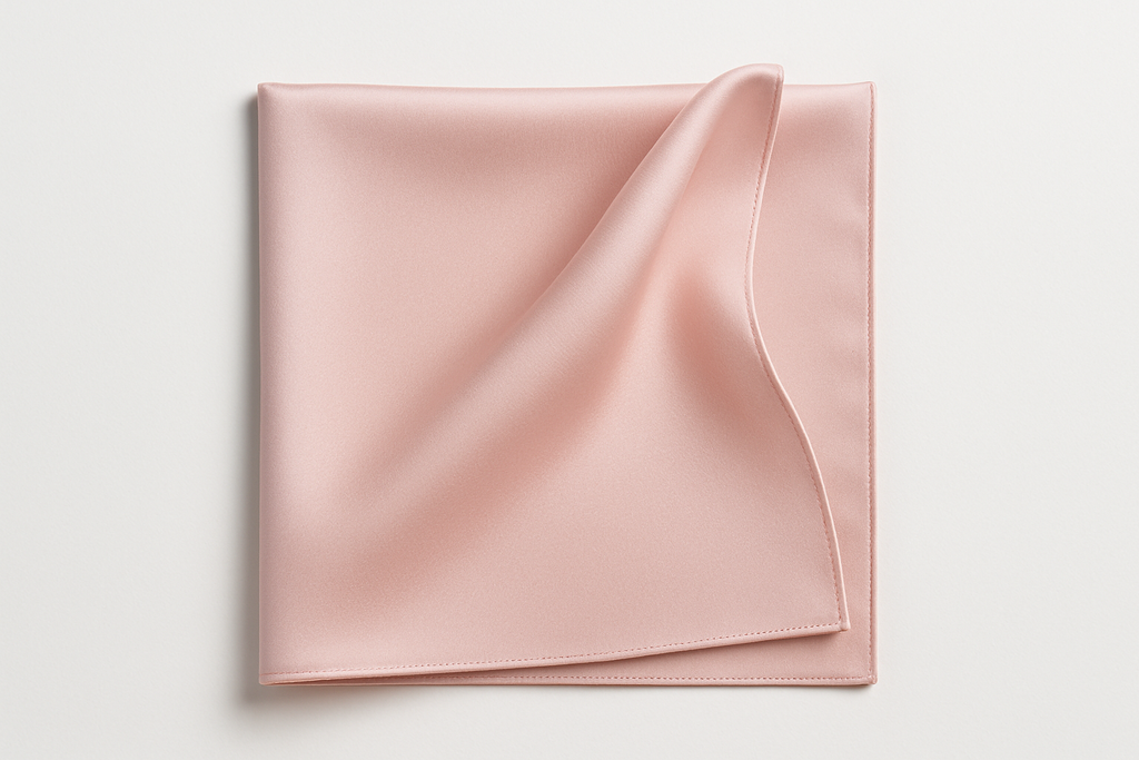12 inch square light pink men’s pocket square
