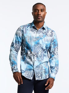Robert Graham Patimos Blue Paisley Long Sleeve Shirt