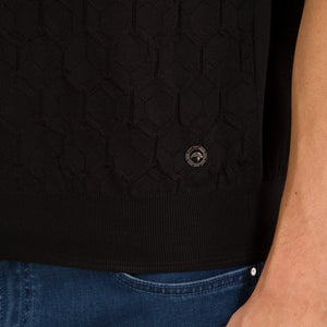Stefano Ricci SS Black Zip Polo silk/cotton
