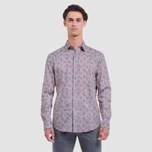 Bugatchi Julian Shaped Fit Leaf Print