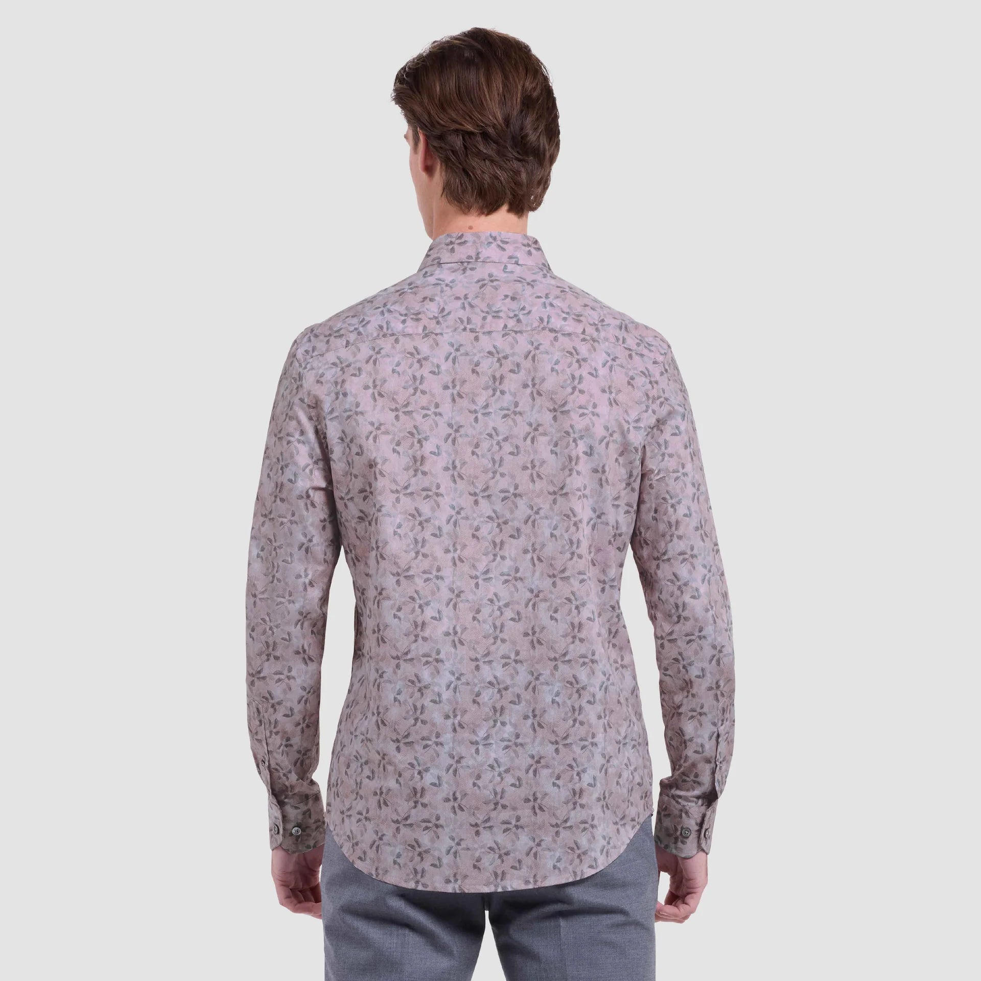 Bugatchi Julian Shaped Fit Leaf Print