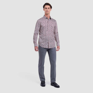 Bugatchi Julian Shaped Fit Leaf Print