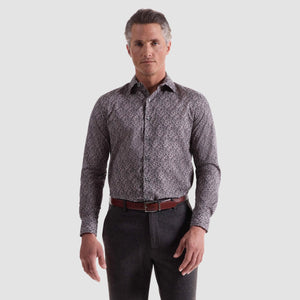 Bugatchi Julian Pebble Print Shaped Fit Shirt