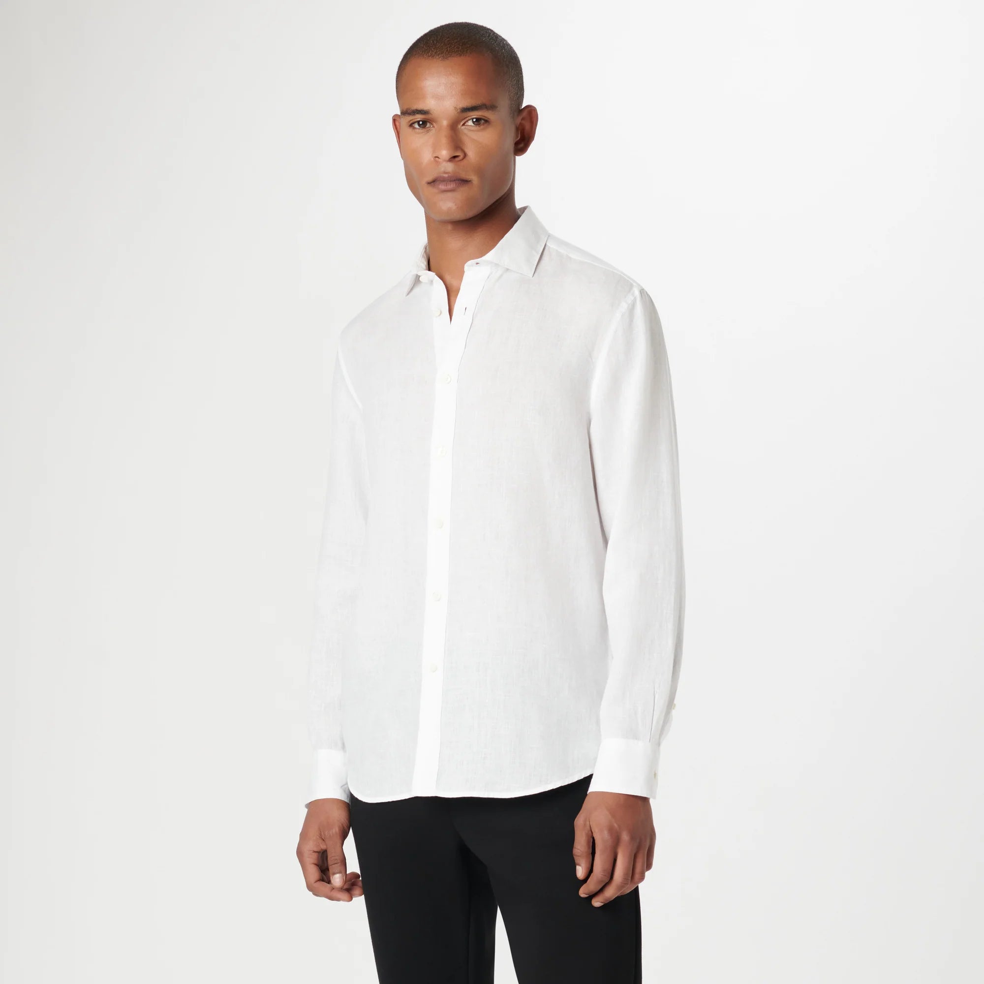 Bugatchi Long Sleeve Linen Shirt